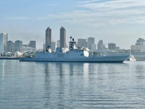 Indian warship INS Satpura arrives in Fiji's capital Suva